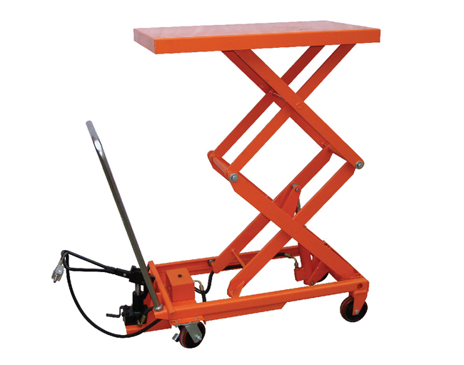 雙剪式氣動液壓雙功能平臺車