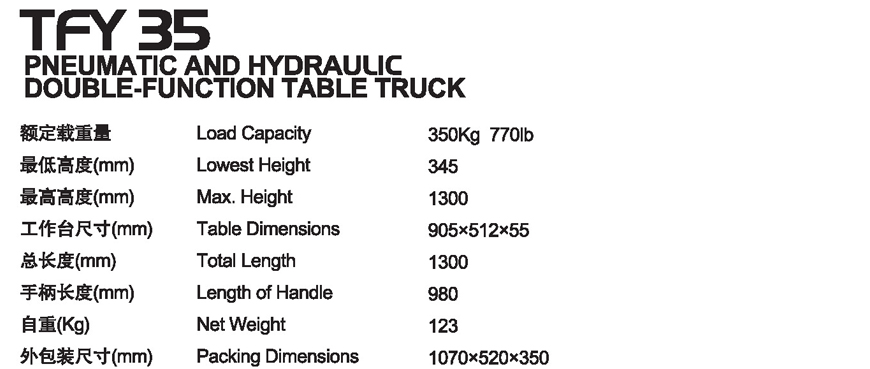 傾斜平臺車 TFY 35 傾斜平臺車 TFY 35